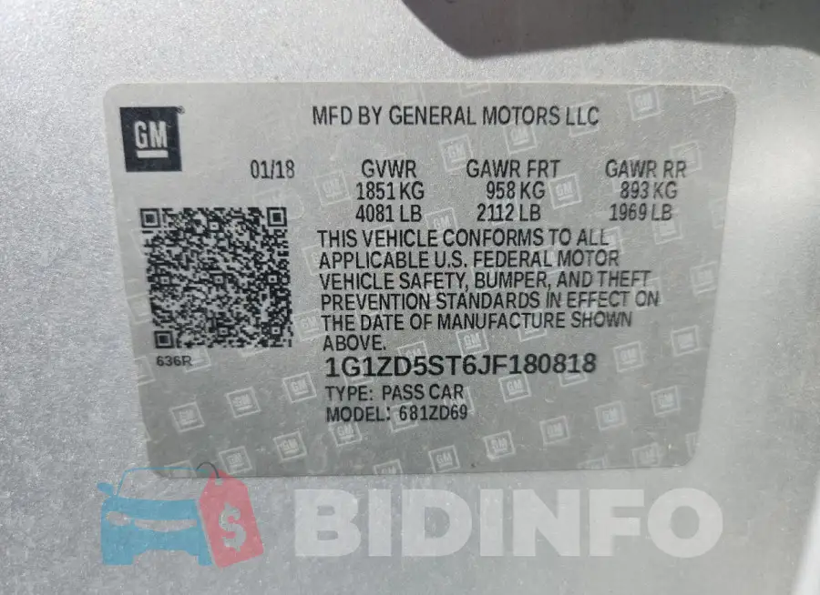 1G1ZD5ST6JF180818 Photo# 12