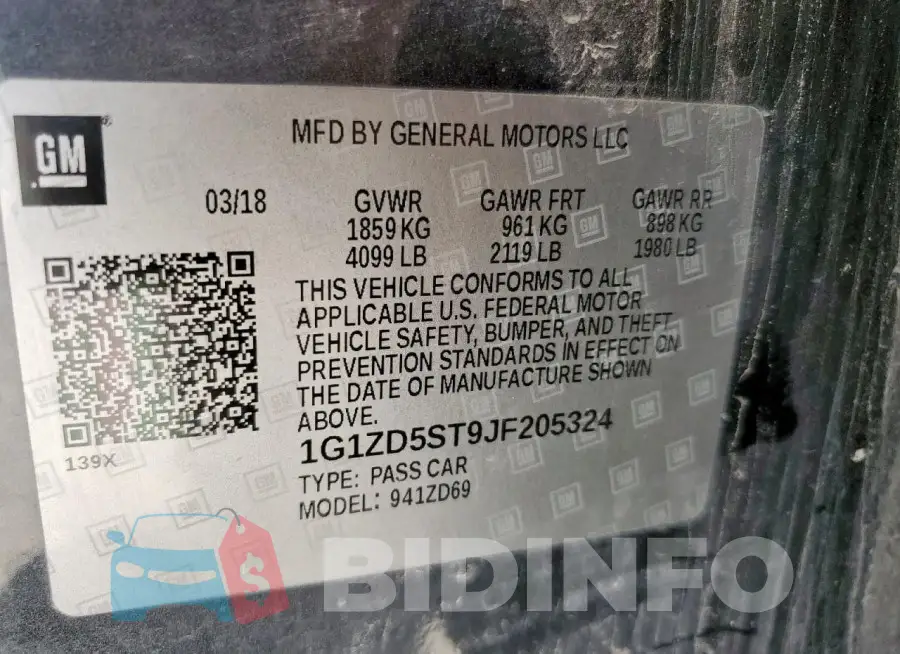 1G1ZD5ST9JF205324 Photo# 12