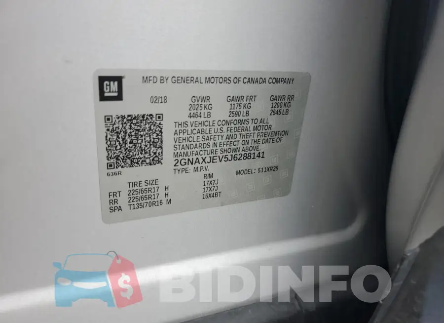 2GNAXJEV5J6288141 Photo# 13