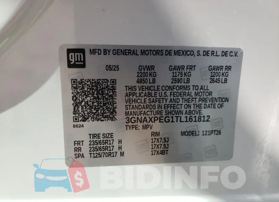3GNAXPEG1TL161812 Photo# 13