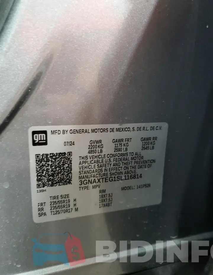 3GNAXTEG1SL116814 Photo# 14