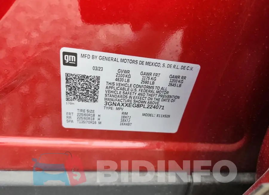 3GNAXXEG8PL224071 Photo# 13