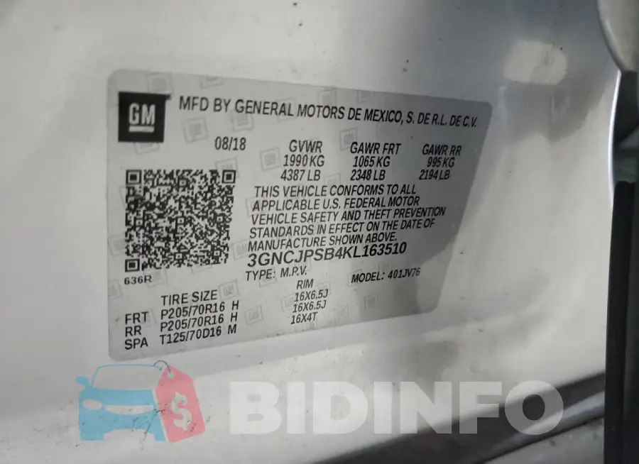 3GNCJPSB4KL163510 Photo# 13