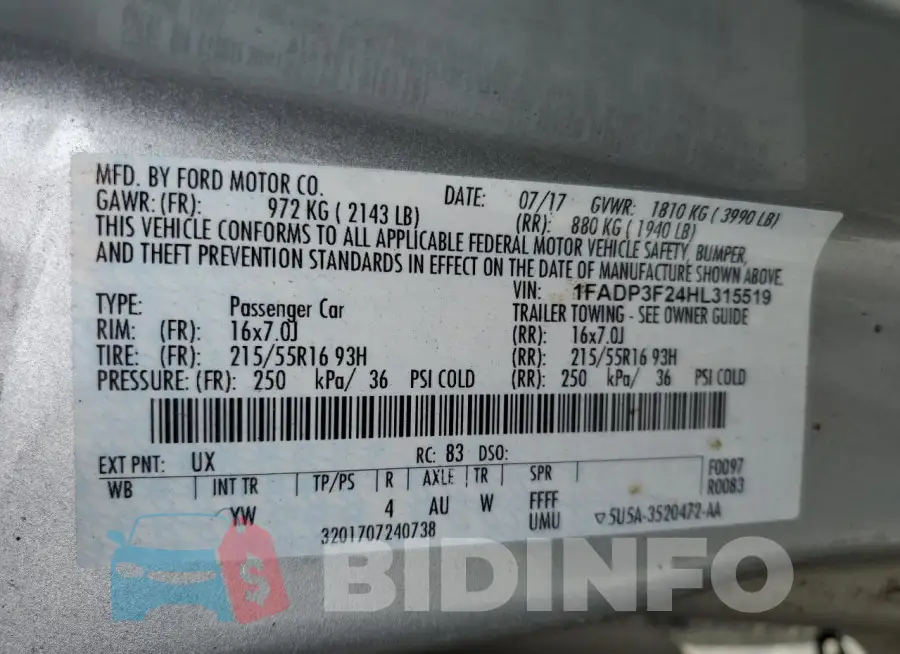 1FADP3F24HL315519 Photo# 12