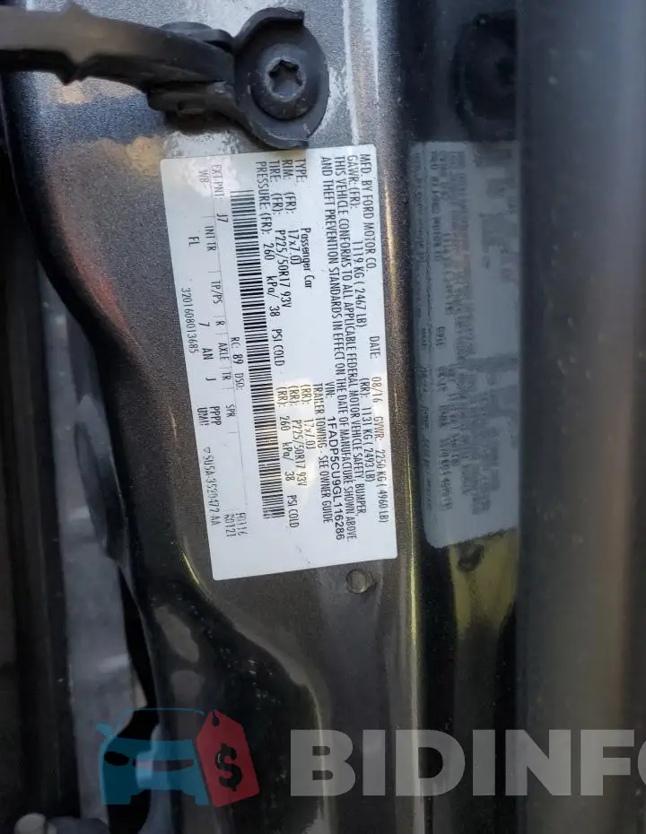 1FADP5CU9GL116286 Photo# 13