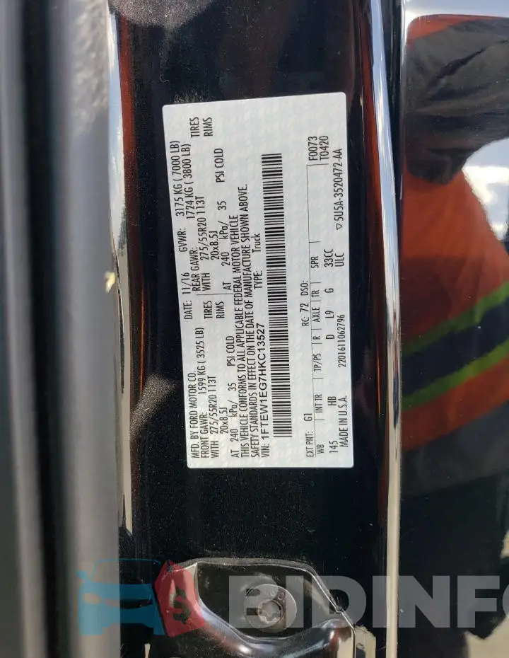 1FTEW1EG7HKC13527 Photo# 12