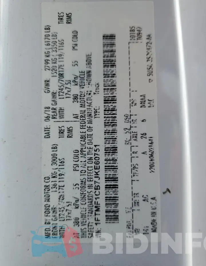 1FTMF1CB7JKE60751 Photo# 12