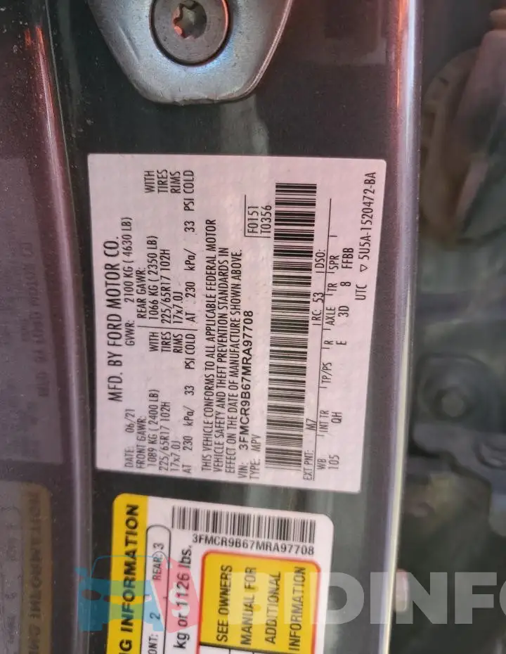 3FMCR9B67MRA97708 Photo# 12