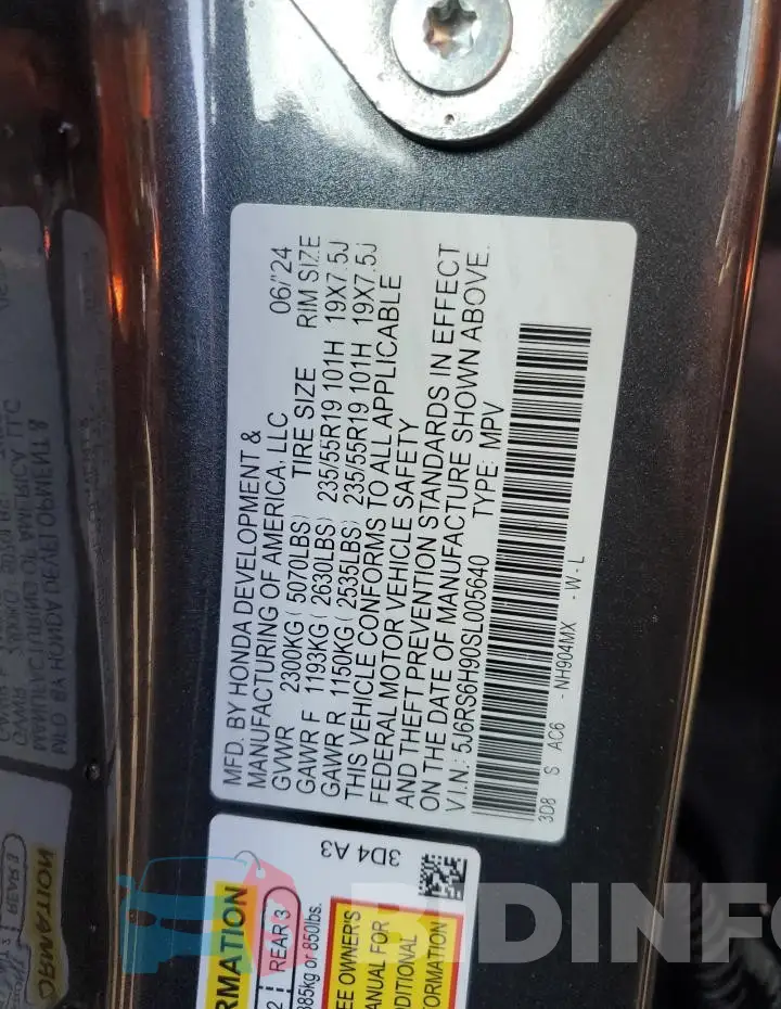 5J6RS6H90SL005640 Photo# 13