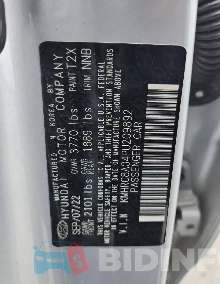 KMHRC8A34PU209892 Photo# 13