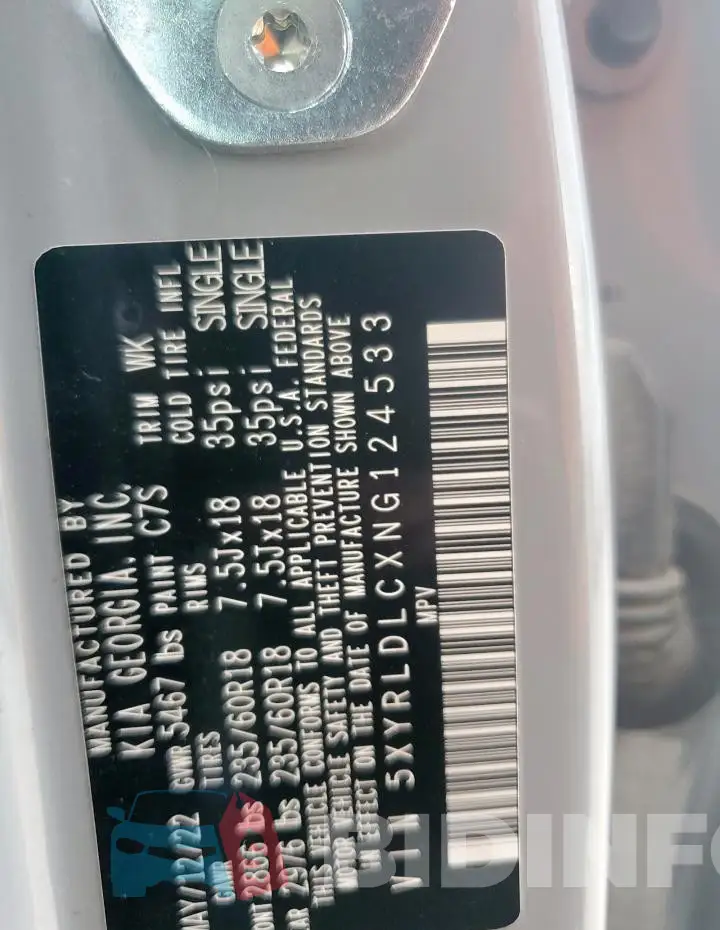 5XYRLDLCXNG124533 Photo# 13