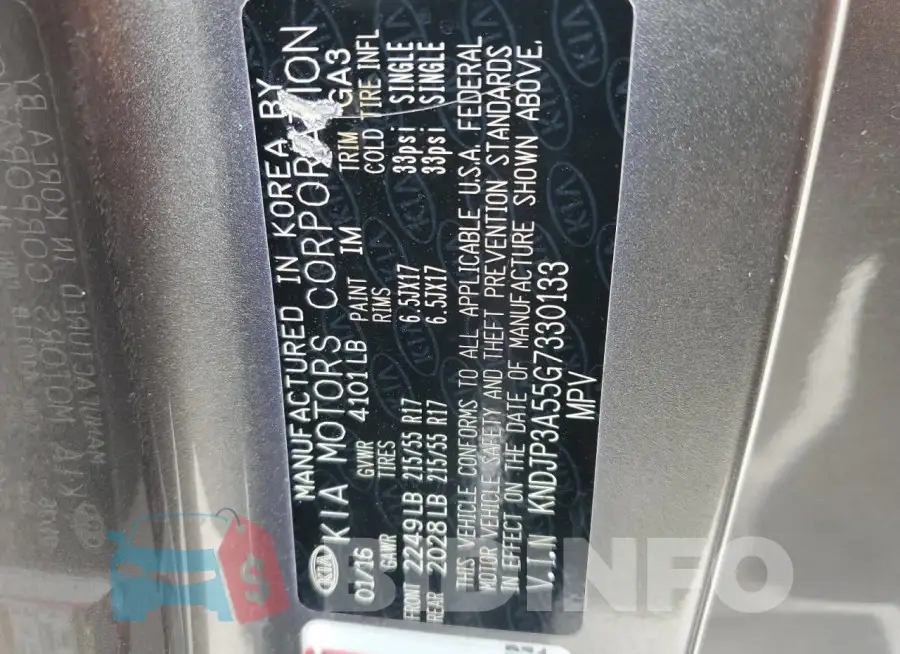 KNDJP3A55G7330133 Photo# 12