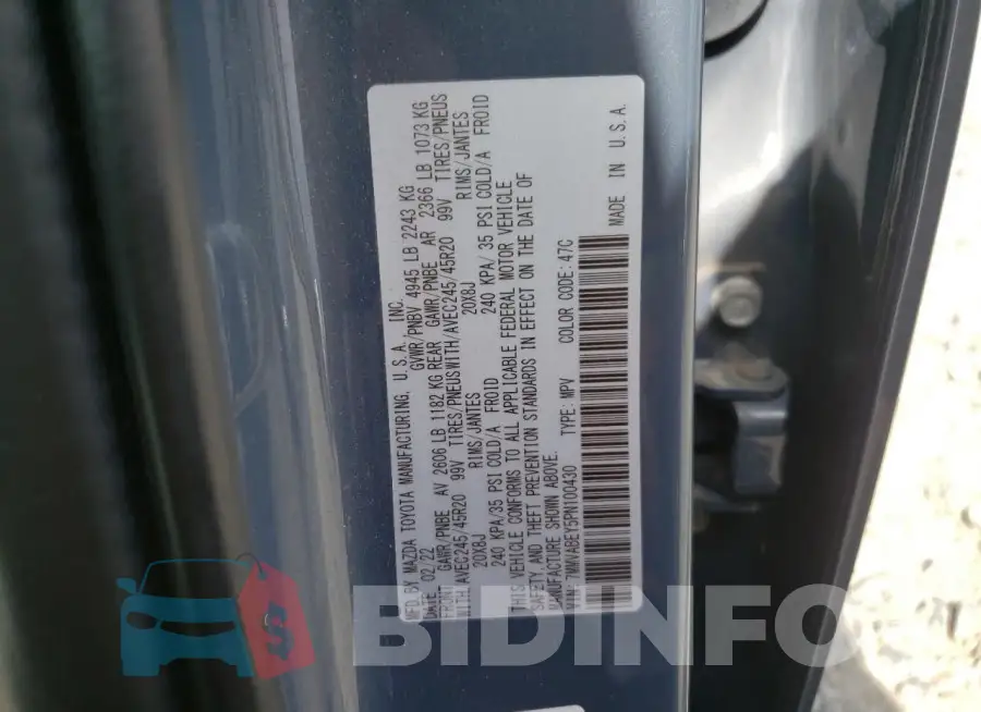 7MMVABEY5PN100430 Photo# 12
