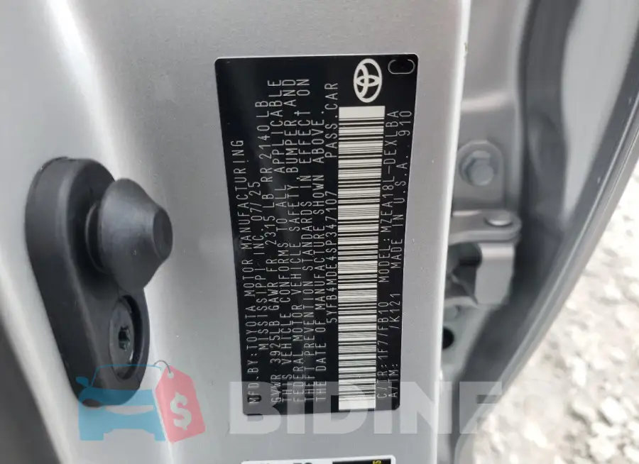 5YFB4MDE4SP347107 Photo# 13