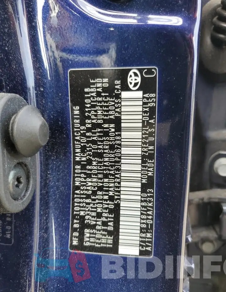 5YFEPRAE3LP067881 Photo# 12