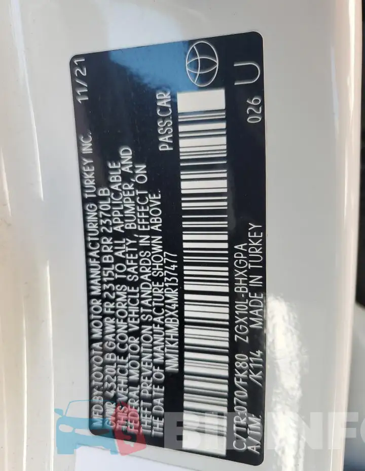 NMTKHMBX4MR137477 Photo# 12