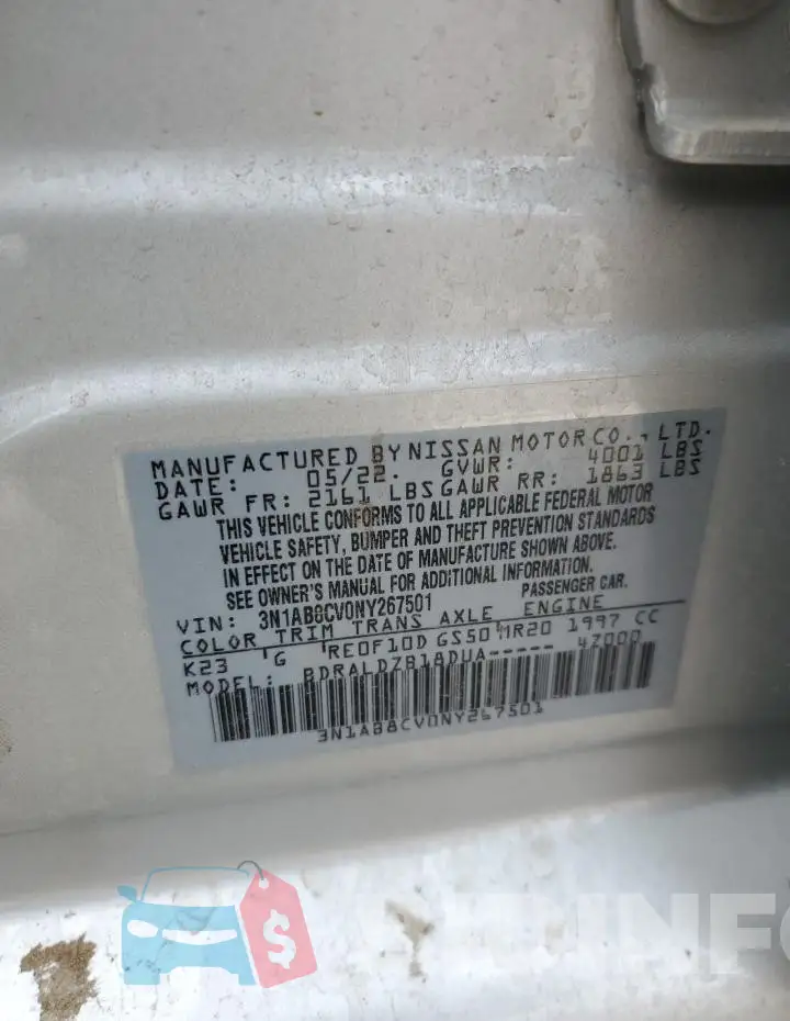 3N1AB8CV0NY267501 Photo# 12