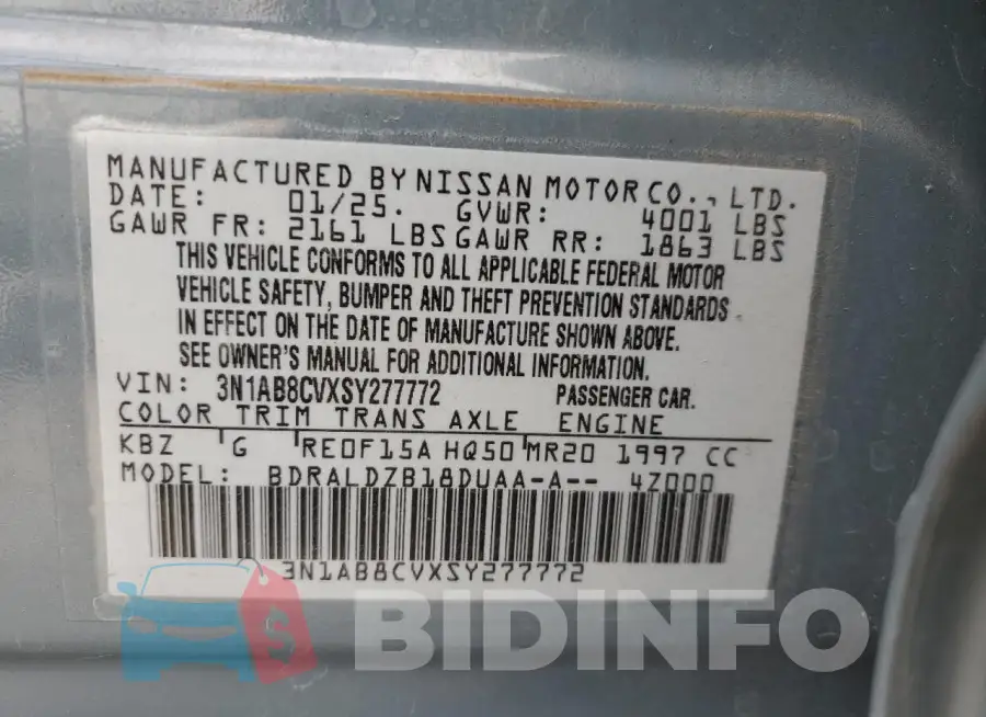 3N1AB8CVXSY277772 Photo# 12