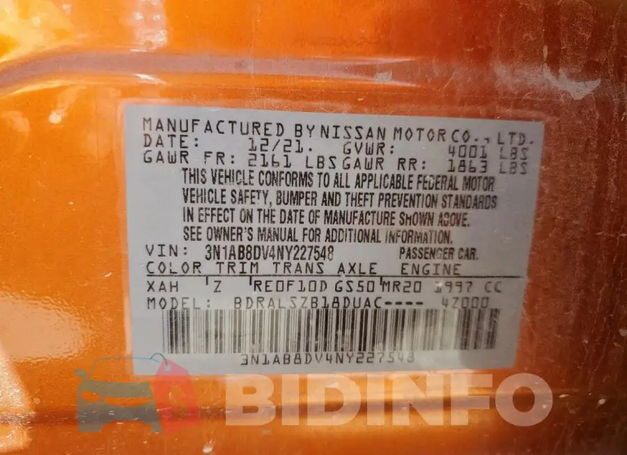 3N1AB8DV4NY227548 Photo# 13