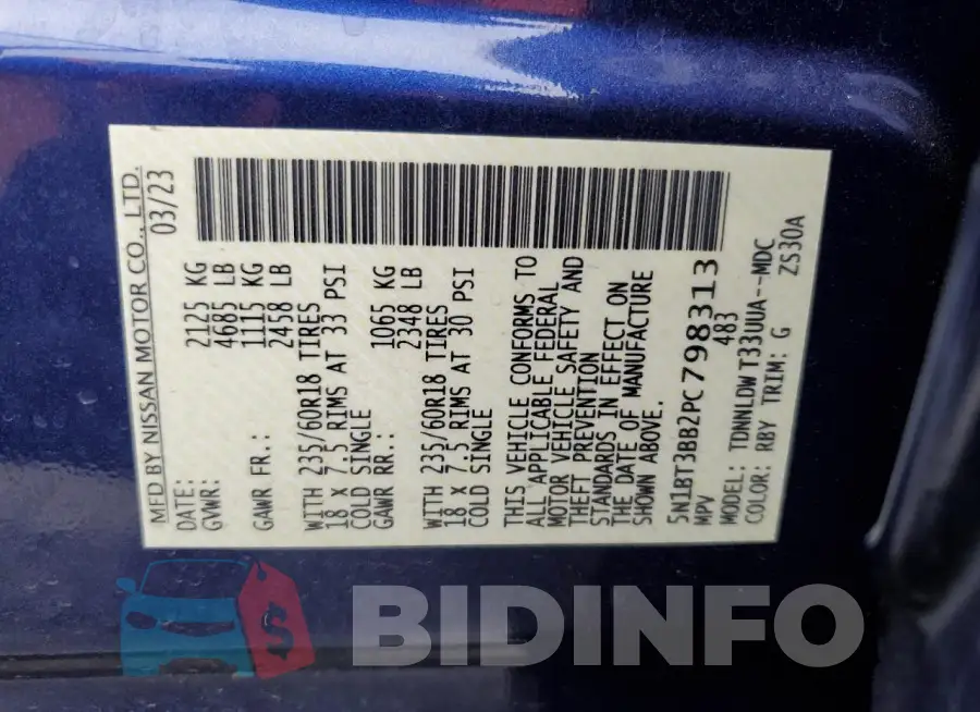 5N1BT3BB2PC798313 Photo# 13