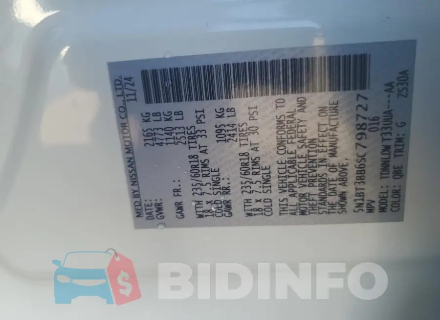 5N1BT3BB6SC798727 Photo# 14