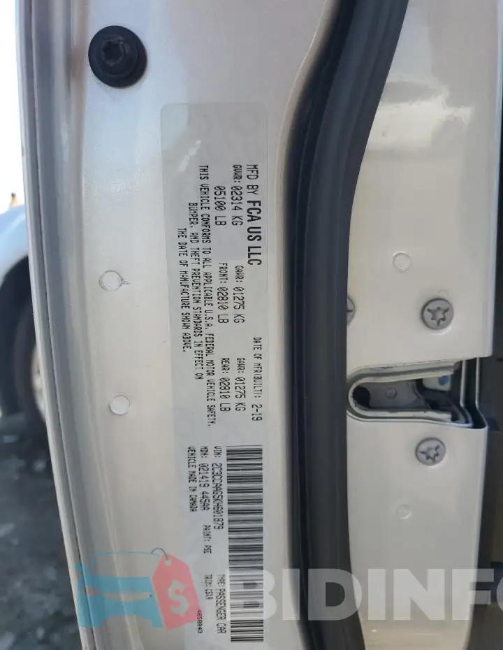 2C3CCAAG5KH601879 Photo# 12