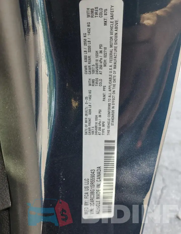 2C4RC3BG1SR559043 Photo# 13