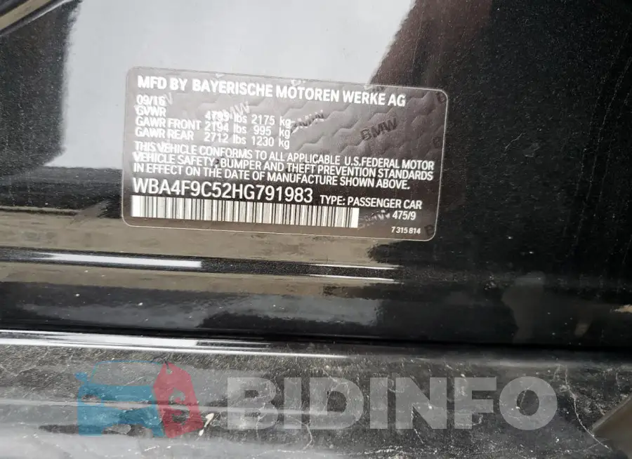 WBA4F9C52HG791983 Photo# 12