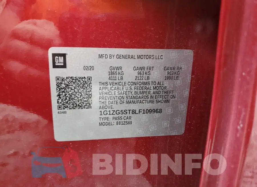1G1ZG5ST8LF109968 Photo# 12