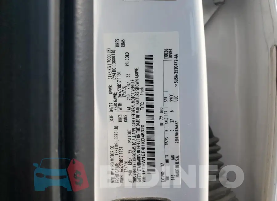 1FTEW1EF4HKD46320 Photo# 12