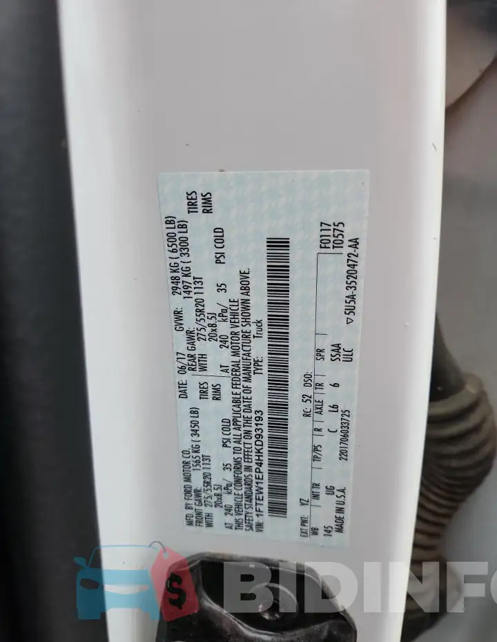 1FTEW1EP4HKD93193 Photo# 12