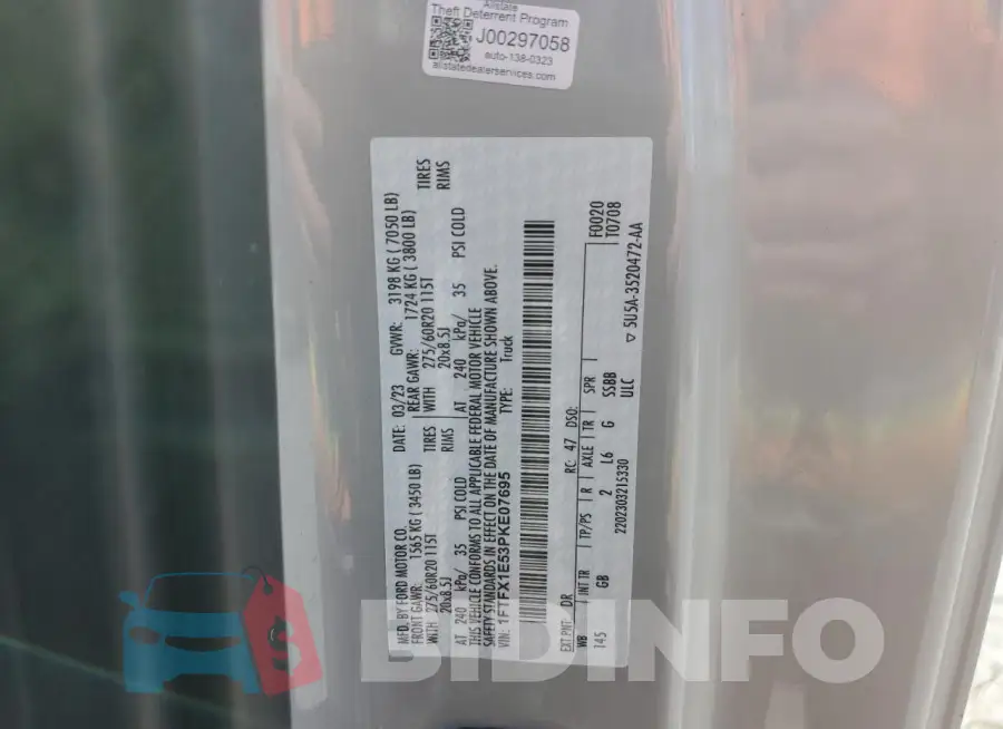 1FTFX1E53PKE07695 Photo# 12