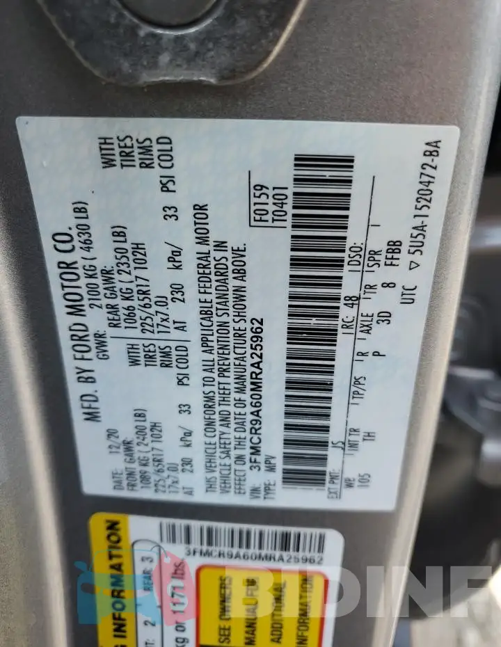 3FMCR9A60MRA25962 Photo# 12