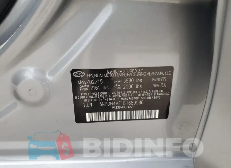 5NPDH4AE1GH689586 Photo# 12
