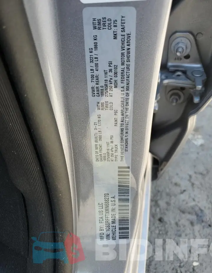 1C6SRFFTXMN688270 Photo# 12