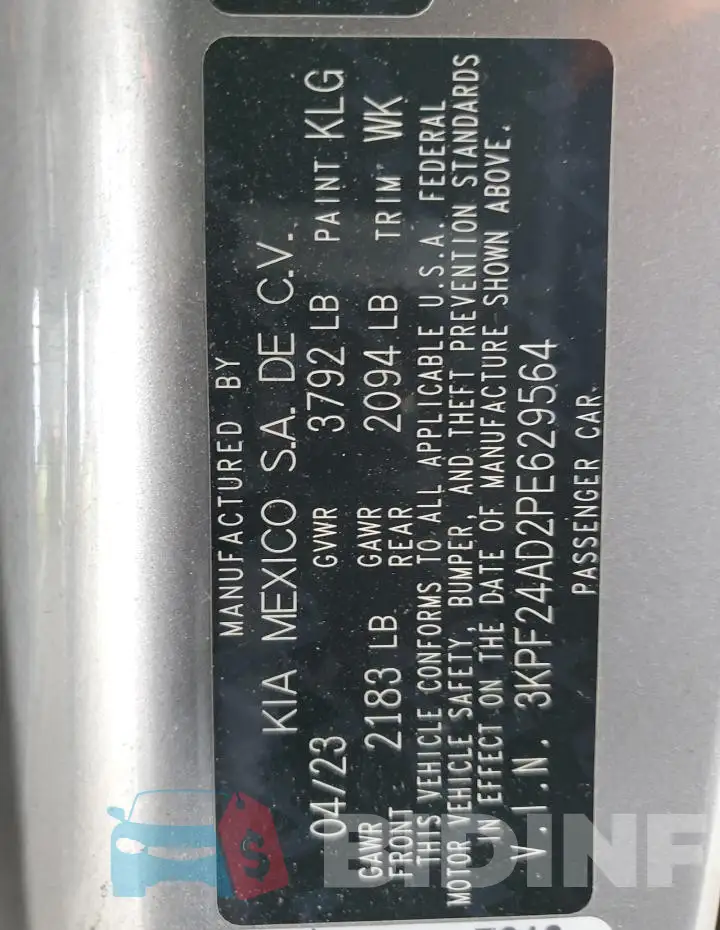 3KPF24AD2PE629564 Photo# 13