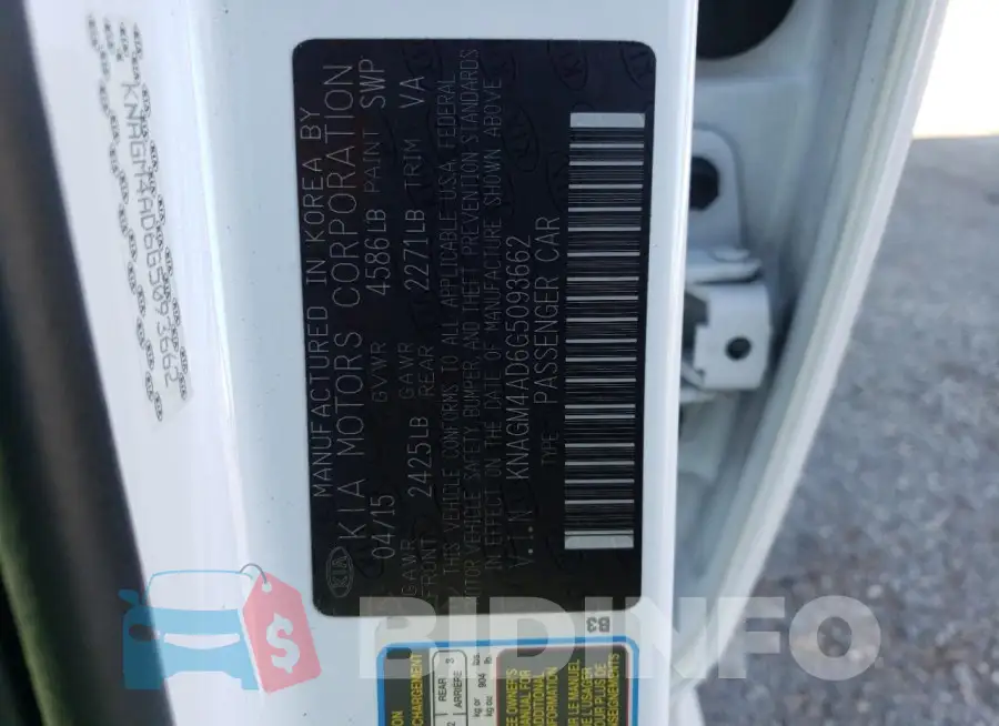 KNAGM4AD6G5093662 Photo# 13