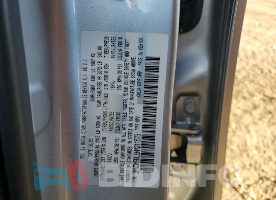 3MVDMBBL5MM211673 Photo# 14
