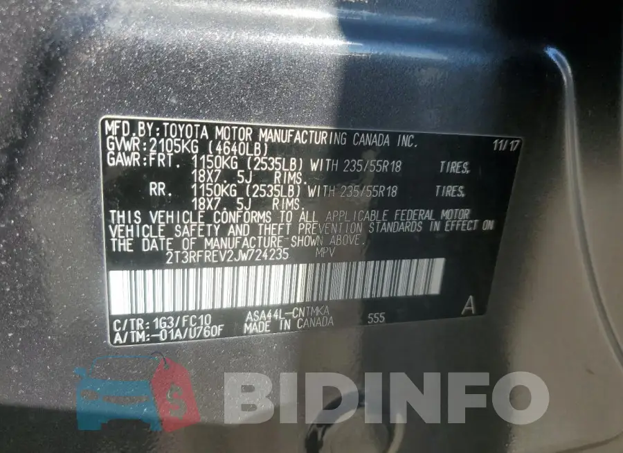 2T3RFREV2JW724235 Photo# 13