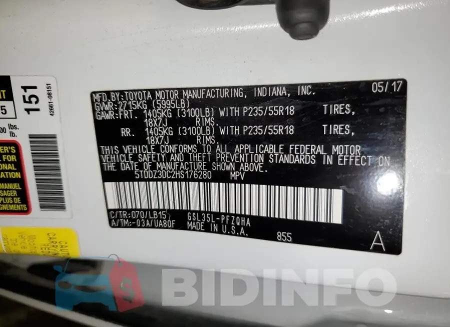 5TDDZ3DC2HS176280 Photo# 13