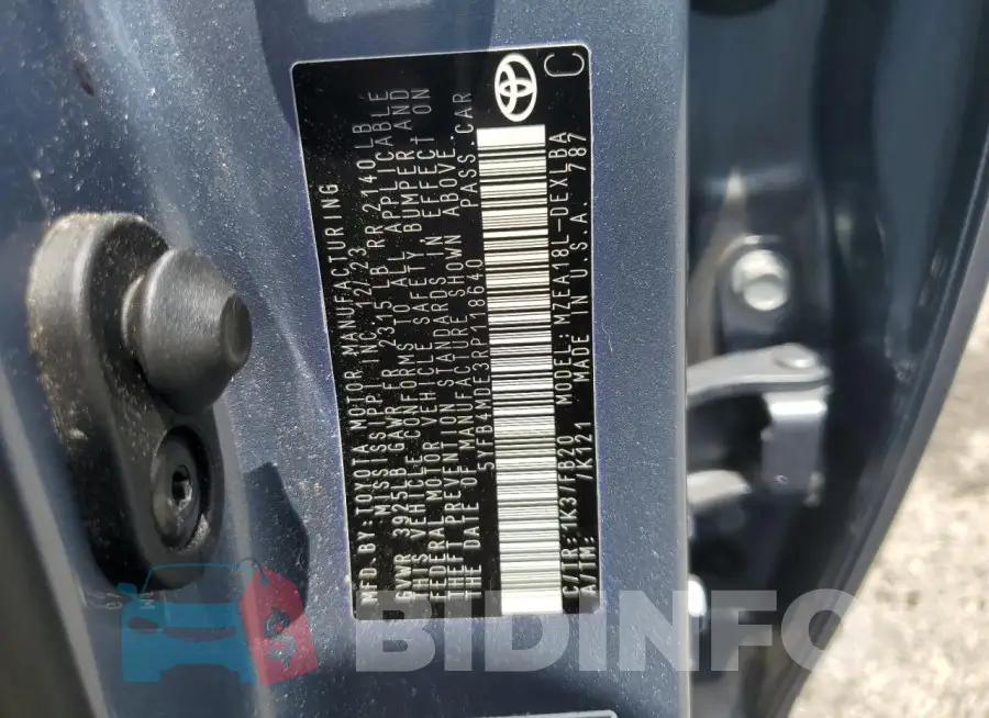 5YFB4MDE3RP118640 Photo# 12