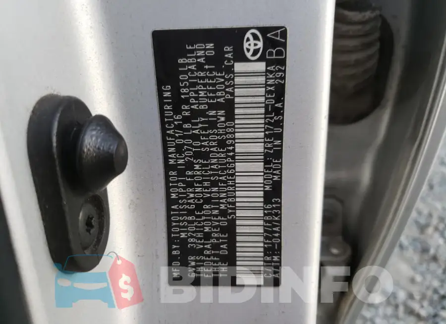 5YFBURHE6GP449880 Photo# 12