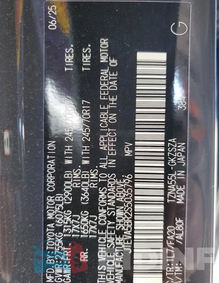 JTEVA5BR2S5035796 Photo# 14