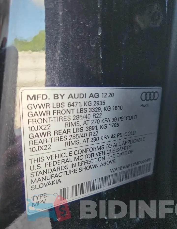 WA1EVAF12MD020451 Photo# 13