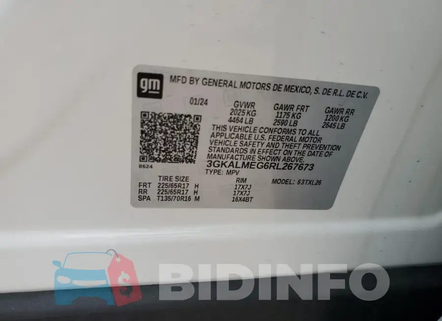 3GKALMEG6RL267673 Photo# 13
