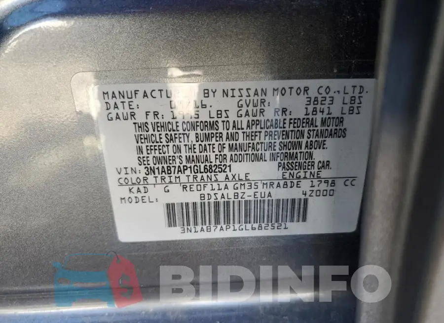 3N1AB7AP1GL682521 Photo# 12