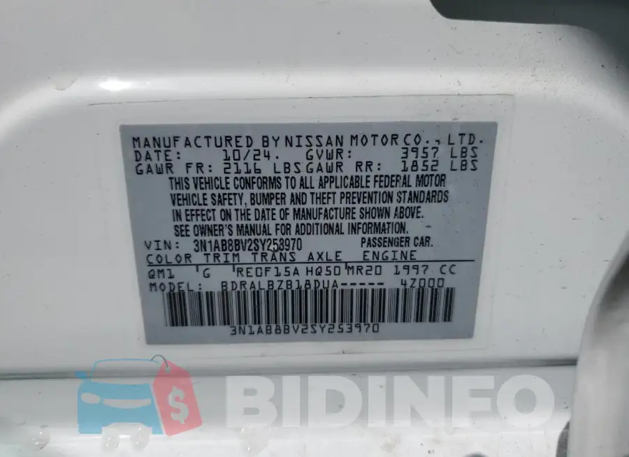 3N1AB8BV2SY253970 Photo# 13