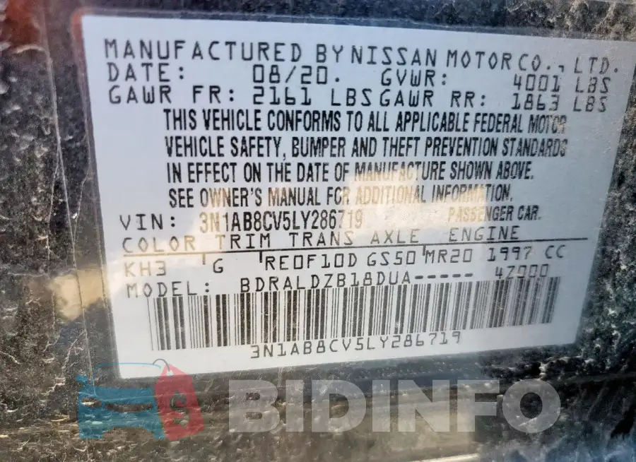 3N1AB8CV5LY286719 Photo# 13