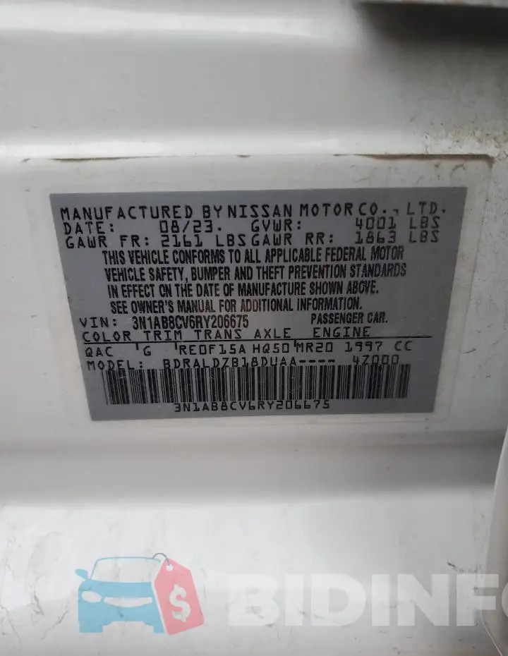 3N1AB8CV6RY206675 Photo# 12