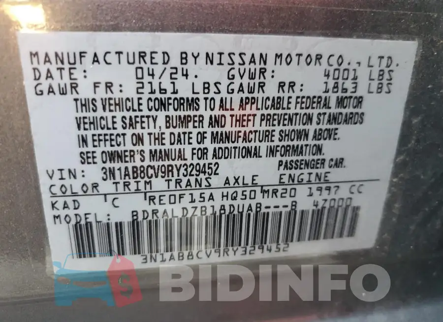 3N1AB8CV9RY329452 Photo# 12